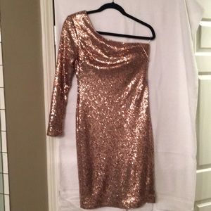Blush colored Sequin After 5 Cocktail dress